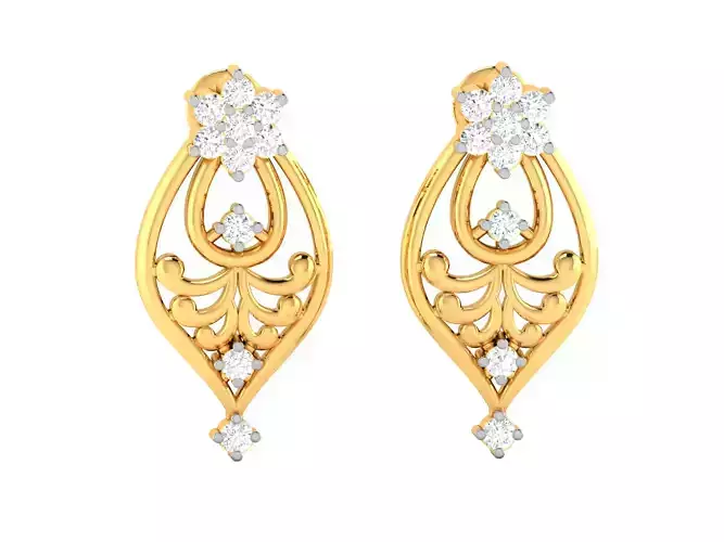 Diamond Earring 3D print model