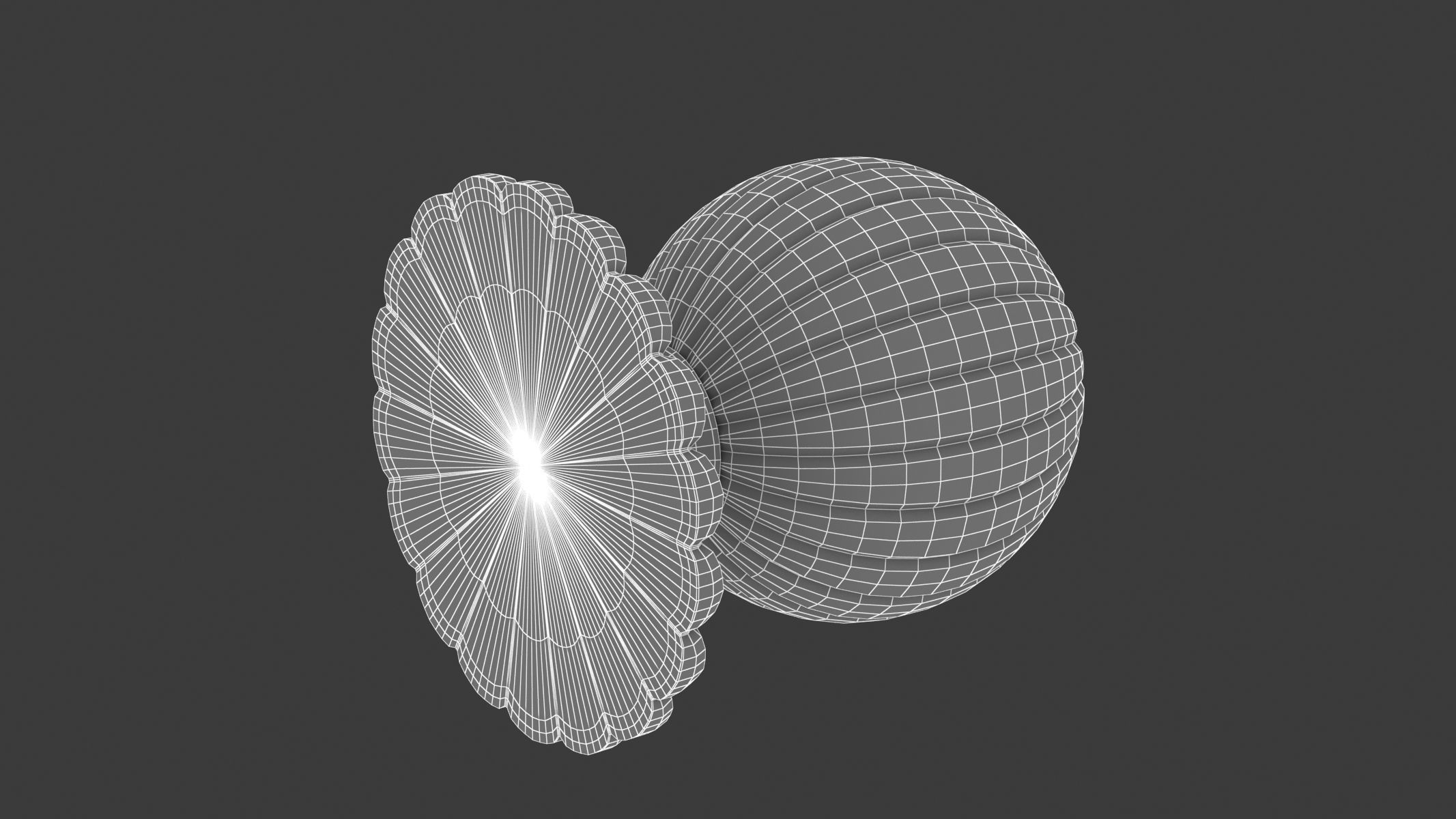 Flower Mortice Door Knob 3D model_6