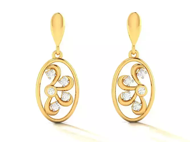 Diamond Earring 3D print model