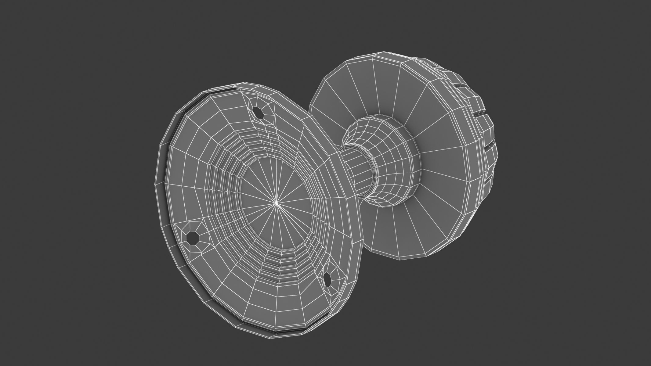 Fluted Mortice Door Knob 3D model_6