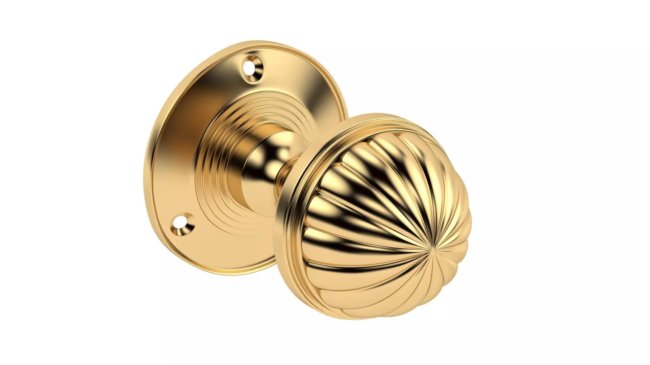 Fluted Mortice Door Knob 3D model_0