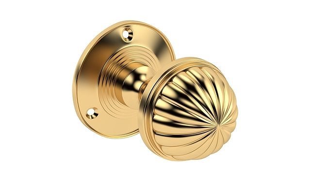 Fluted Mortice Door Knob 3D model