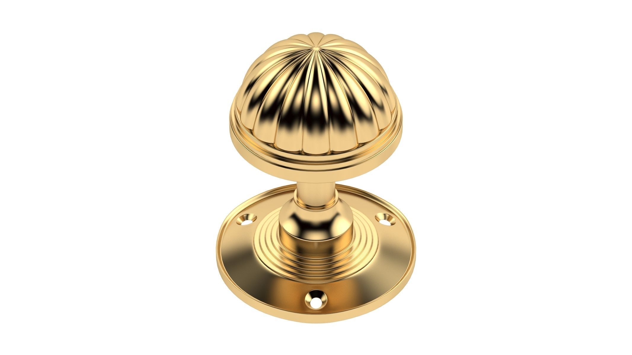 Fluted Mortice Door Knob 3D model_2