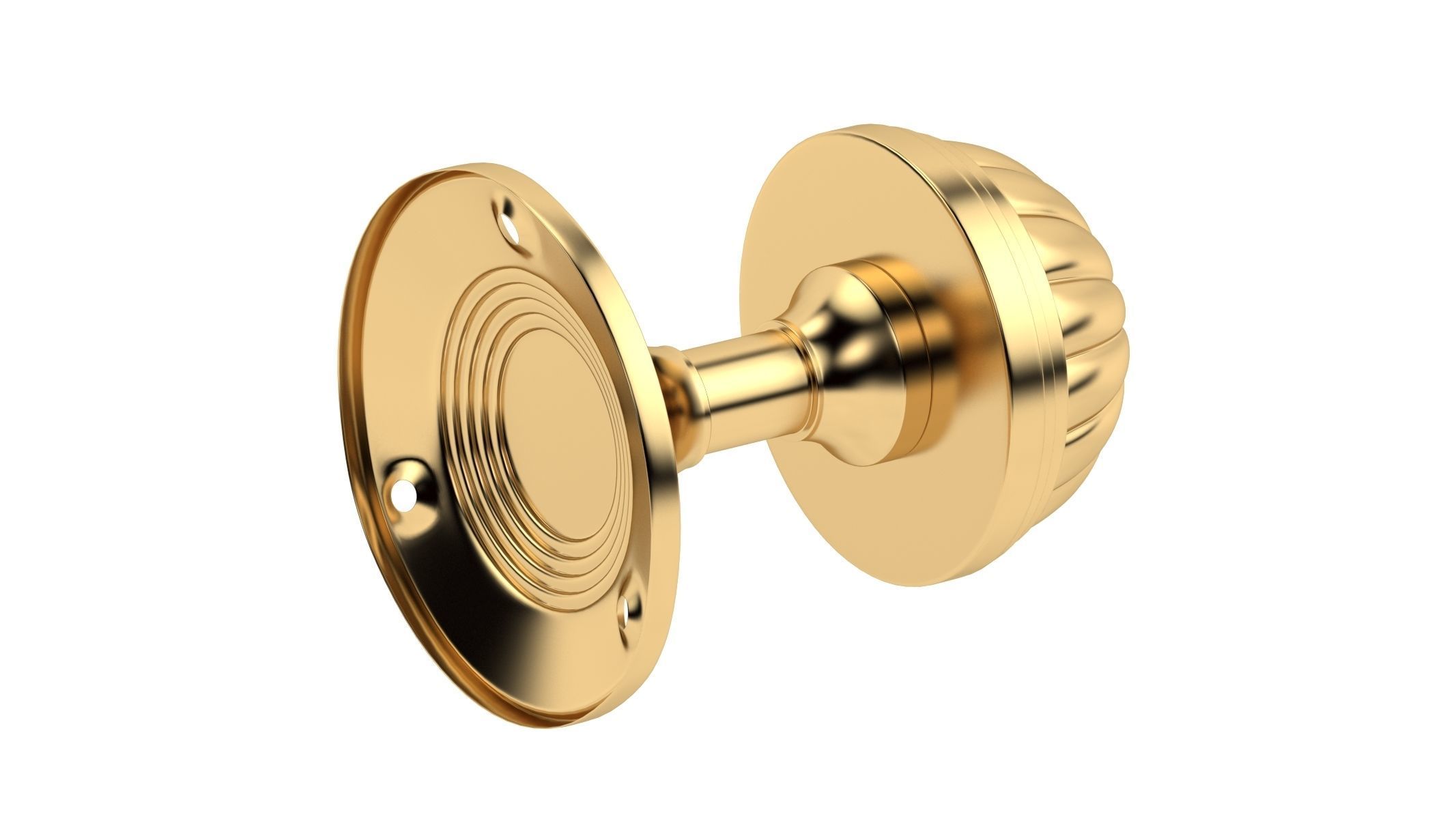 Fluted Mortice Door Knob 3D model_1