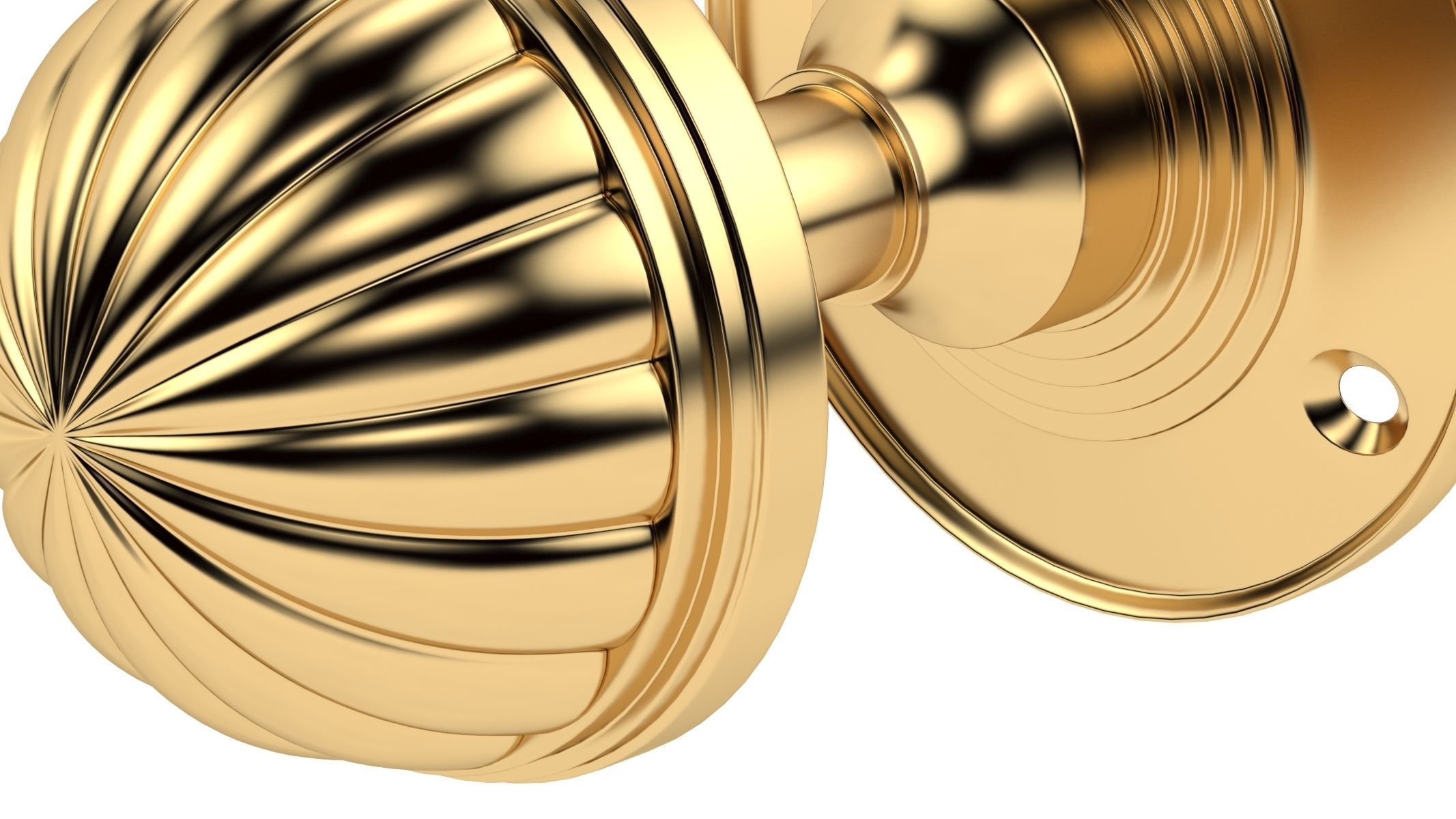 Fluted Mortice Door Knob 3D model_3