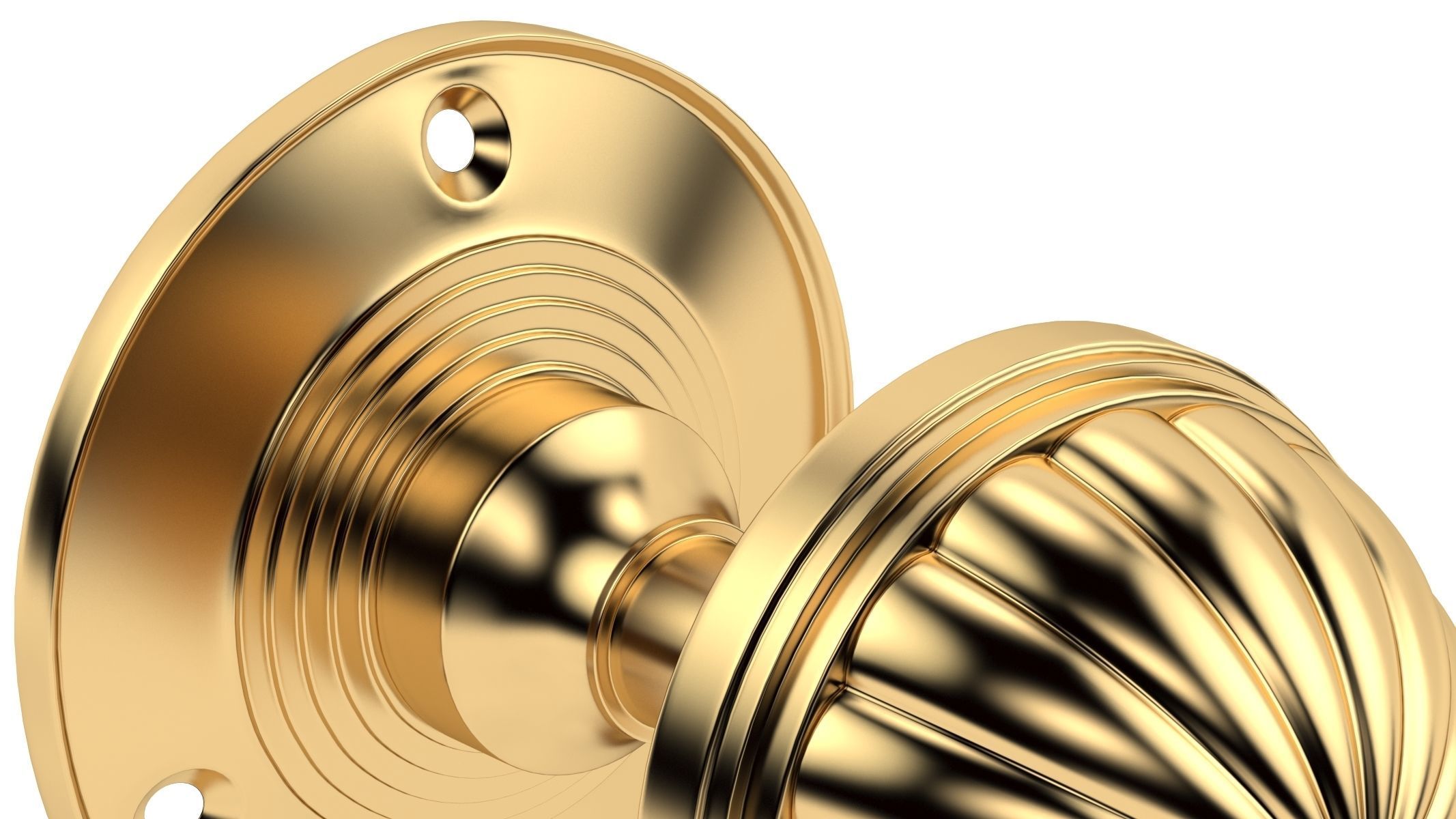 Fluted Mortice Door Knob 3D model_4