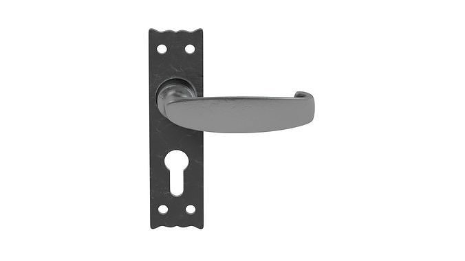 Foundries Traditional Black Antique Handle Low-poly 3D model
