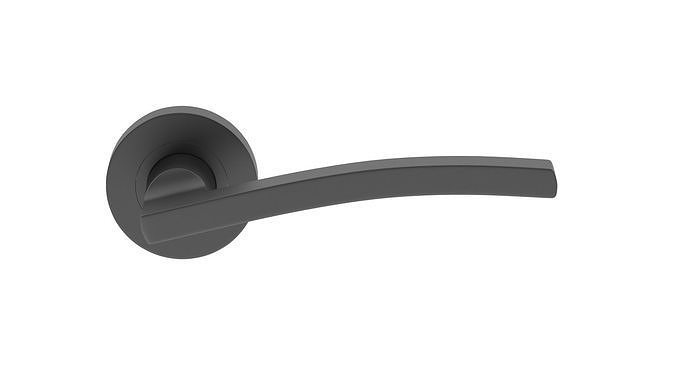 Frelan Hardware Noir Door Handle Matt Black 3D model