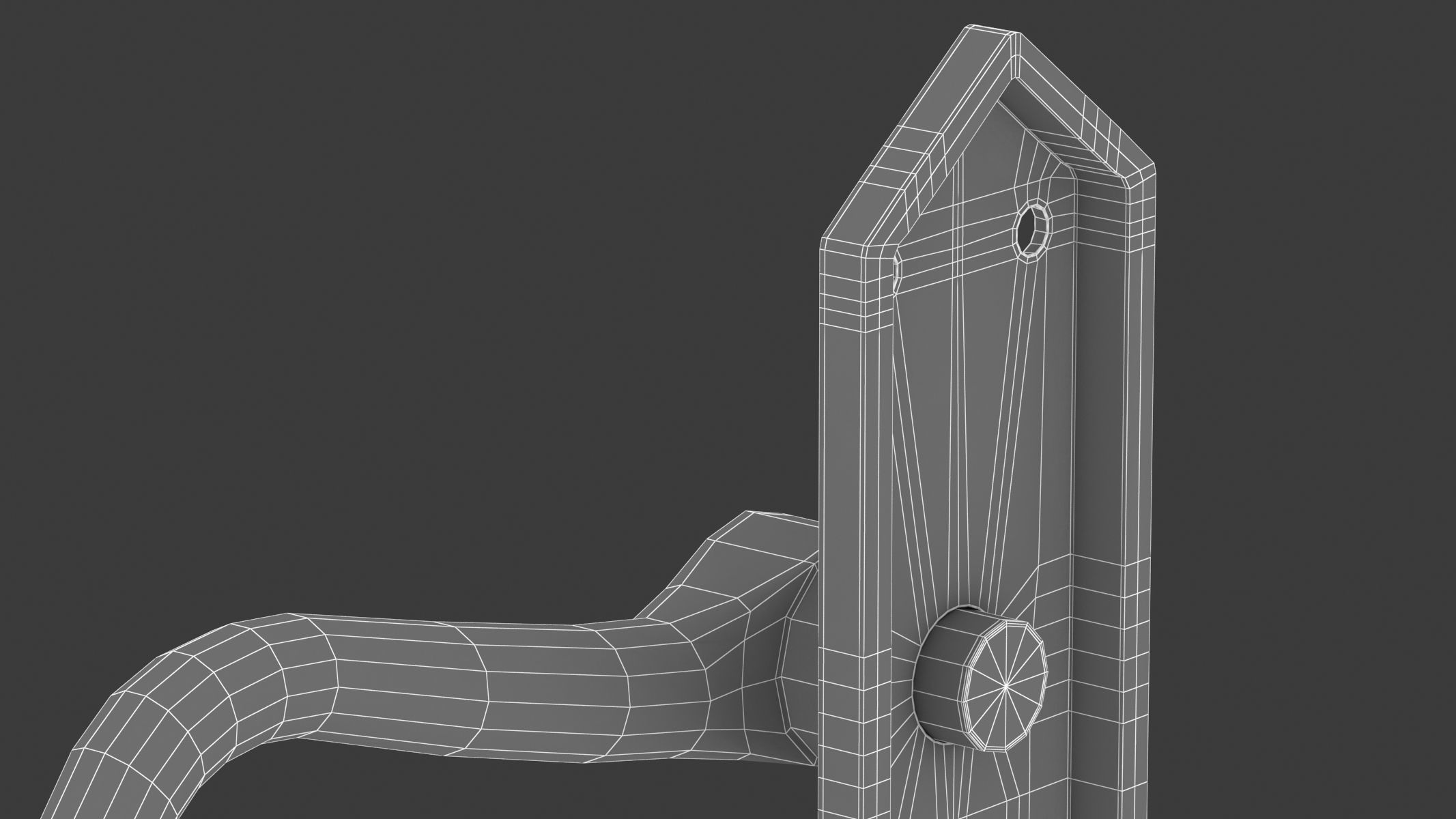 Frelan Royal Black Antique Handle 3D model_8