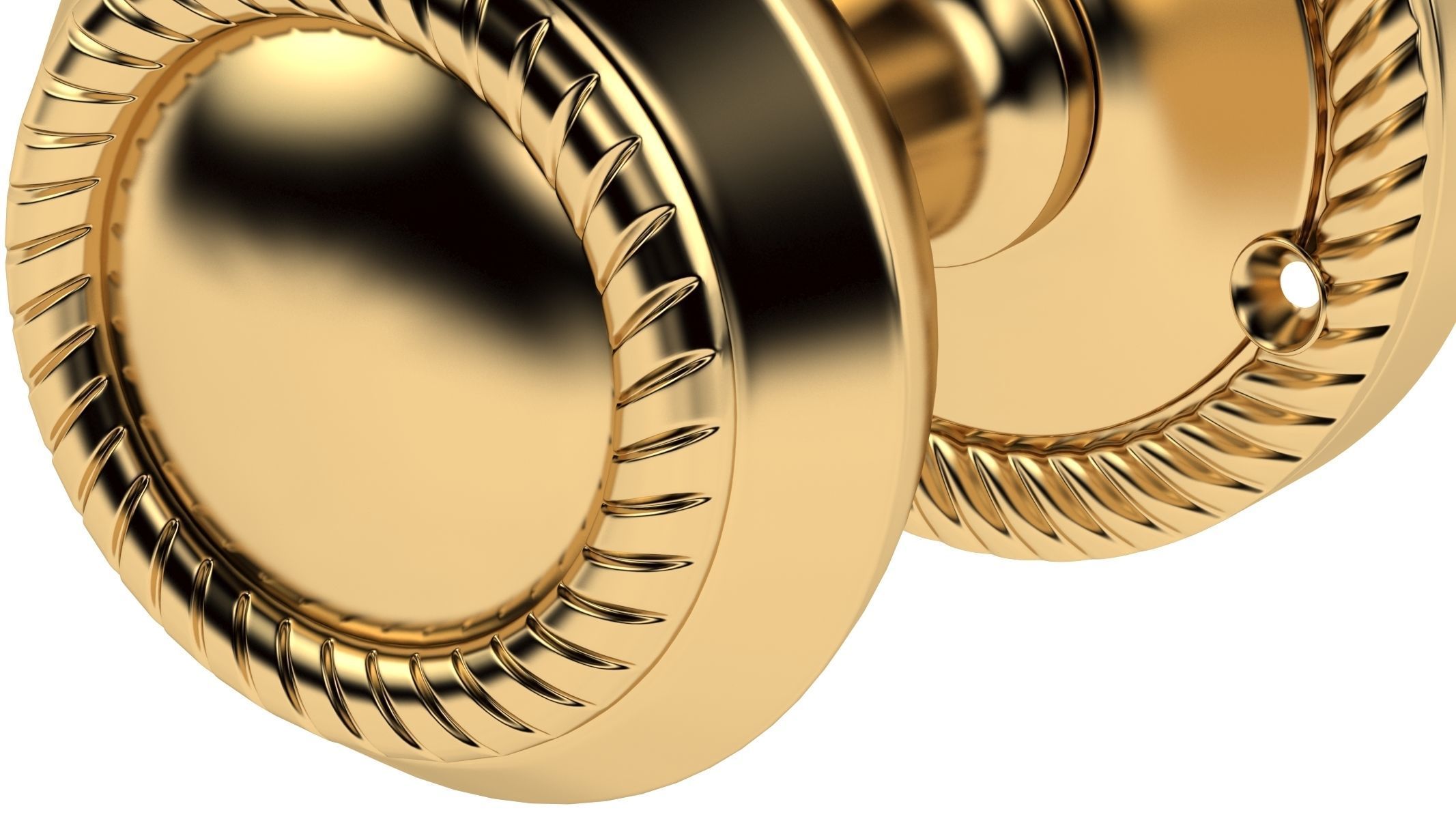 Georgian Mortice Door Knob 3D model_3