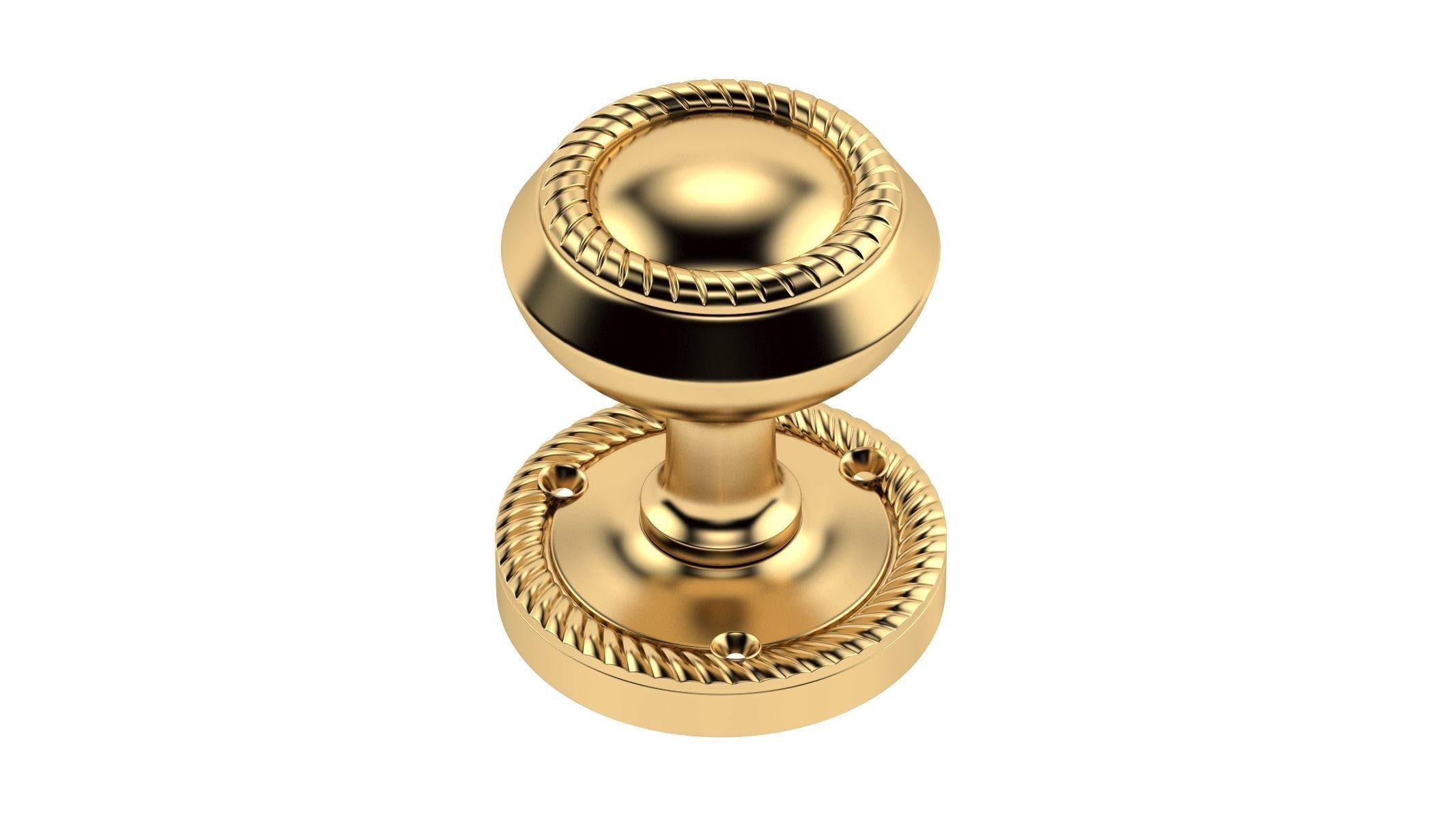 Georgian Mortice Door Knob 3D model_2
