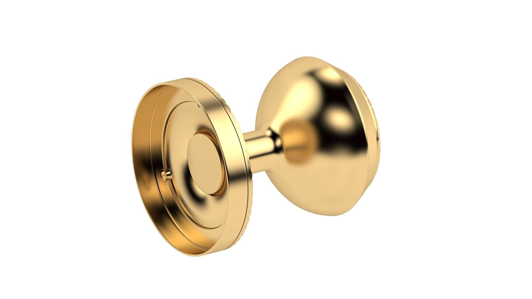 Georgian Mortice Door Knob 3D model_1