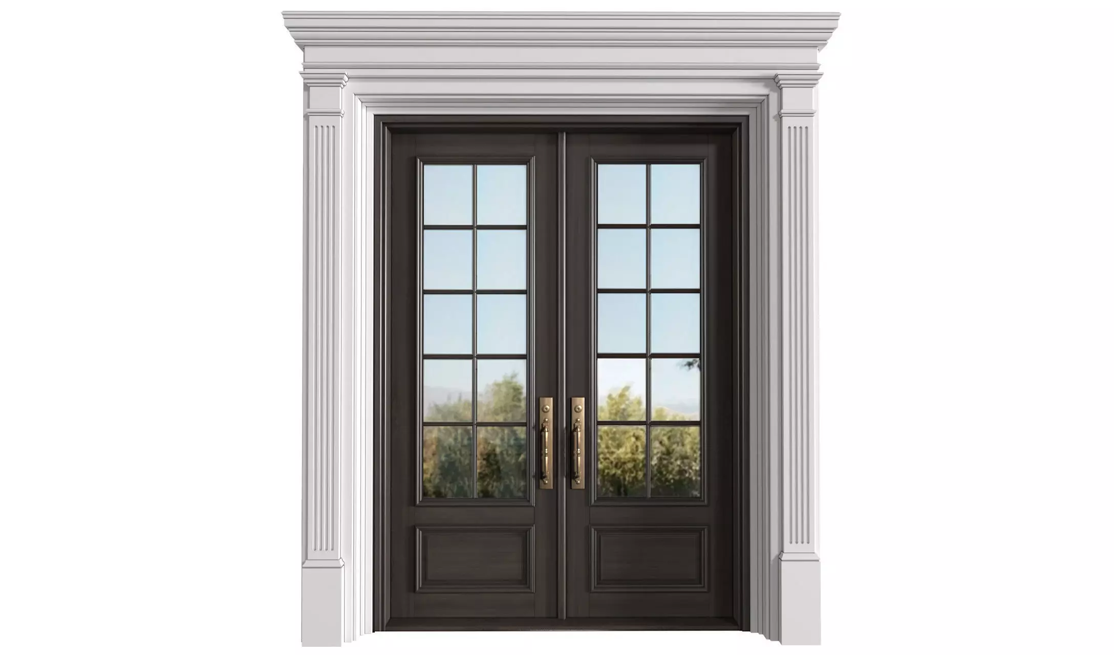 Entrance classic door External Doors Exterior Door 3D model_0