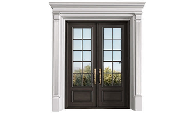 Entrance classic door External Doors Exterior Door 3D model