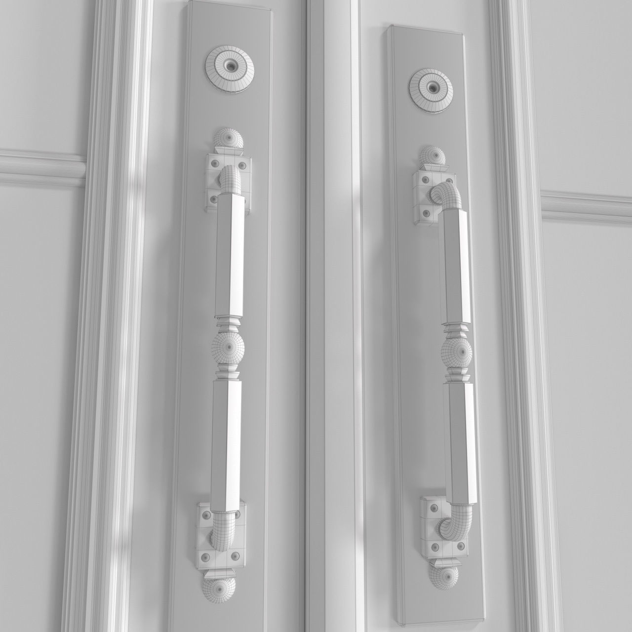 Entrance classic door External Doors Exterior Door 3D model_4