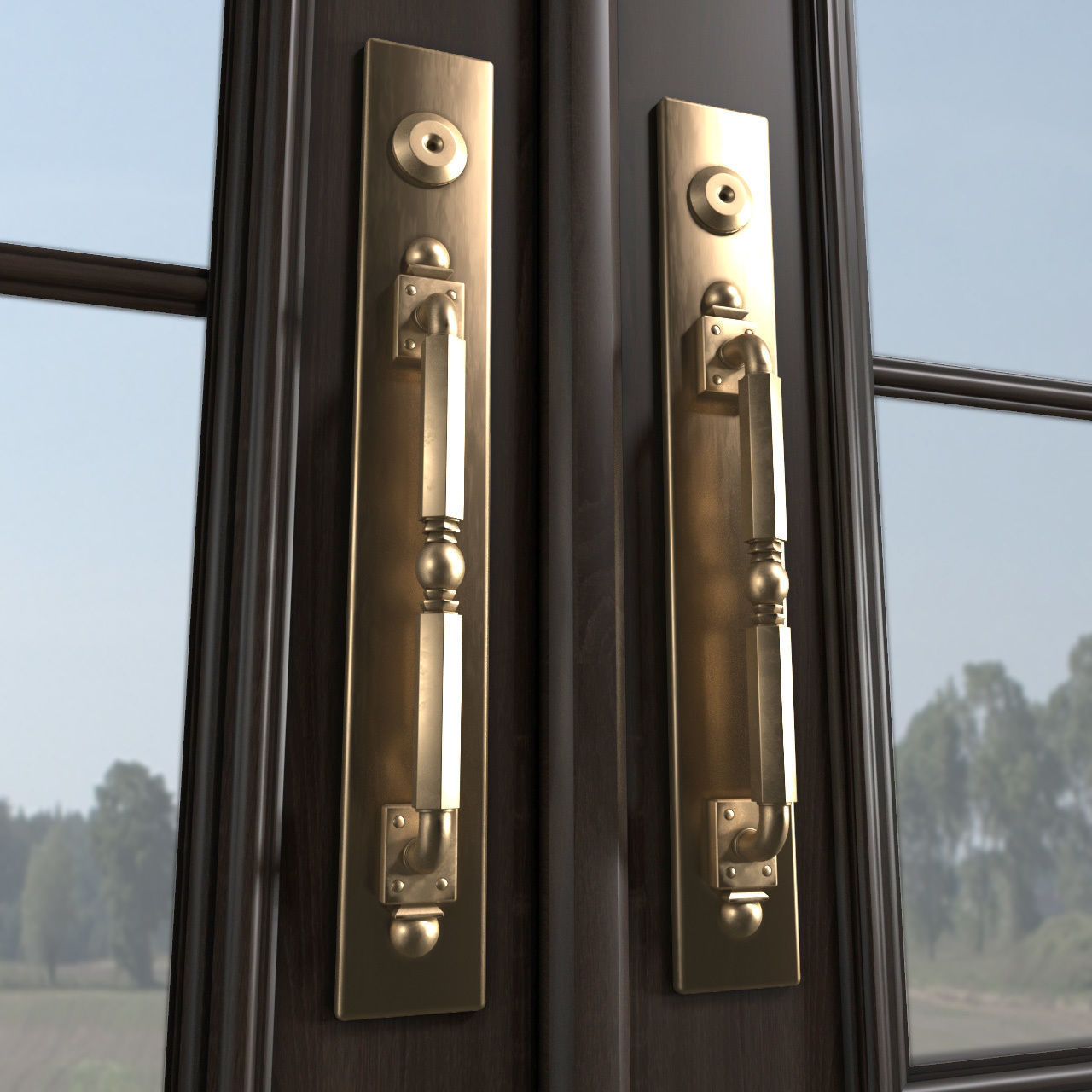 Entrance classic door External Doors Exterior Door 3D model_1