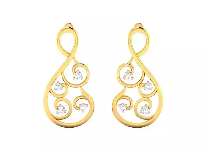 Diamond Earring 3D print model