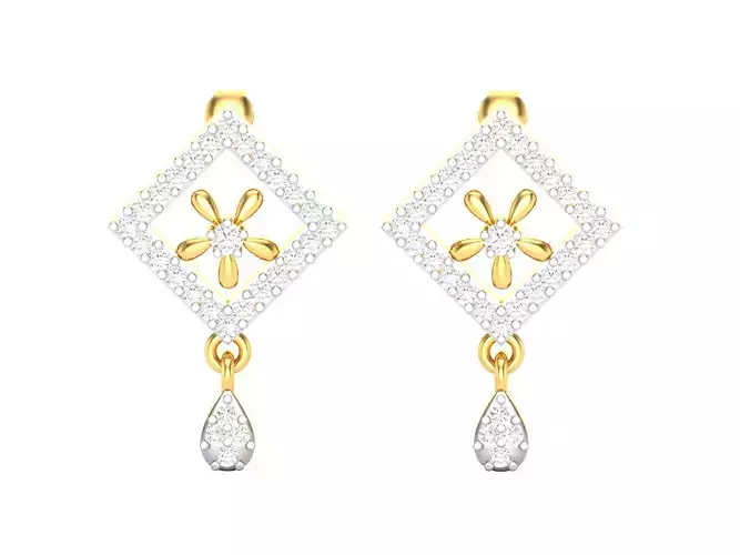 Diamond Earring 3D print model