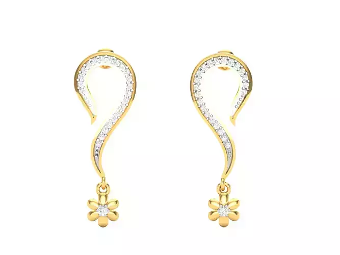 Diamond Earring 3D print model