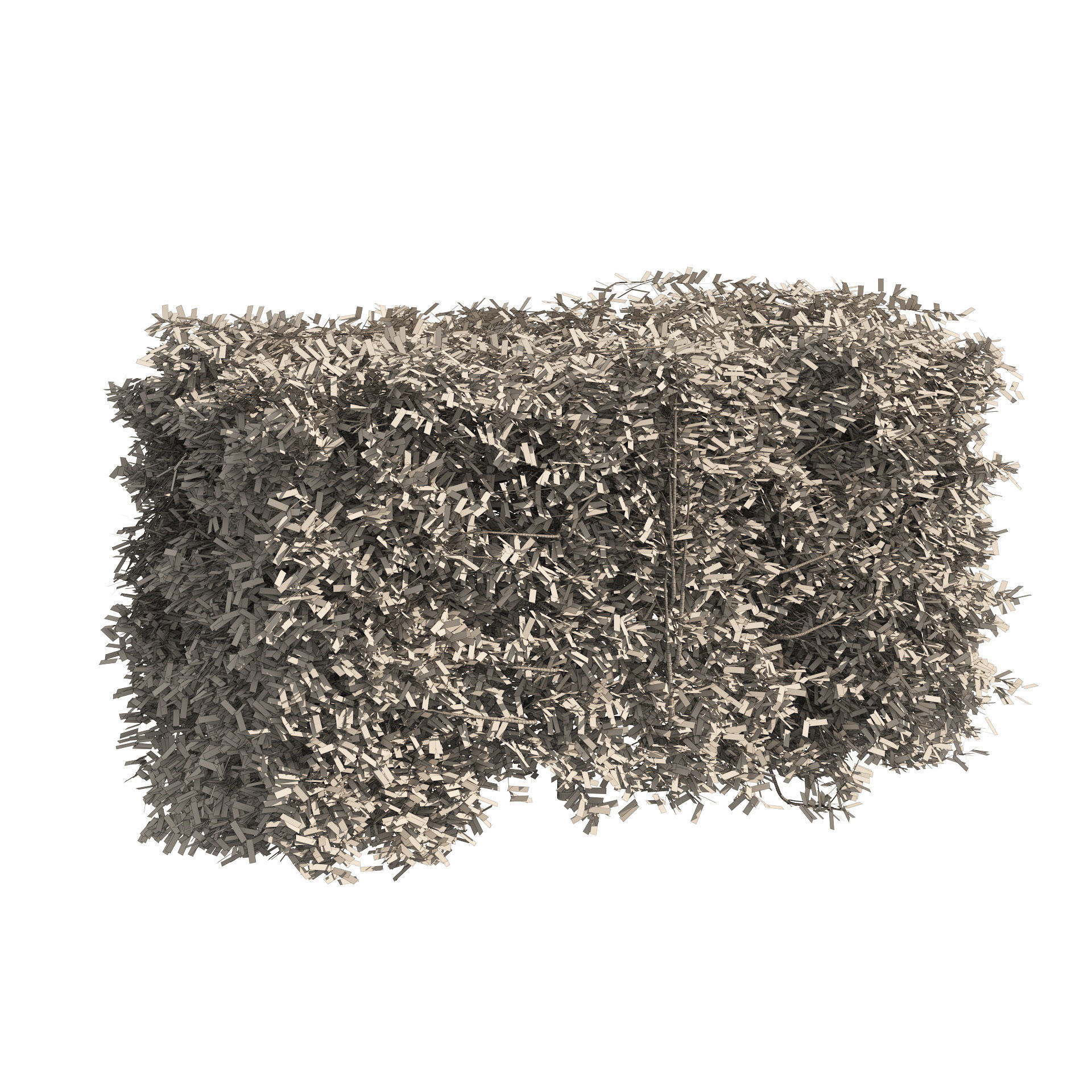 4 shaped topiary plant 3D model_3