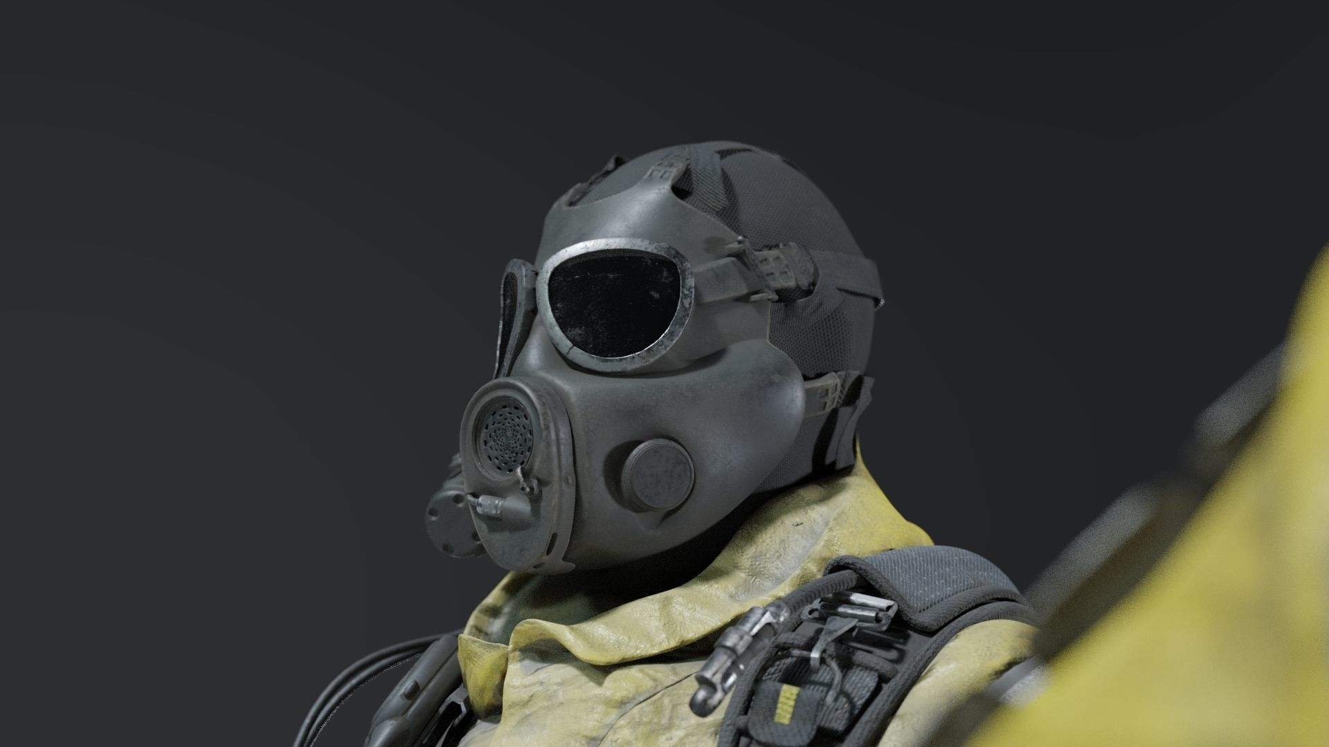 HAZMAT NBC Suit Rigged 3D model_8
