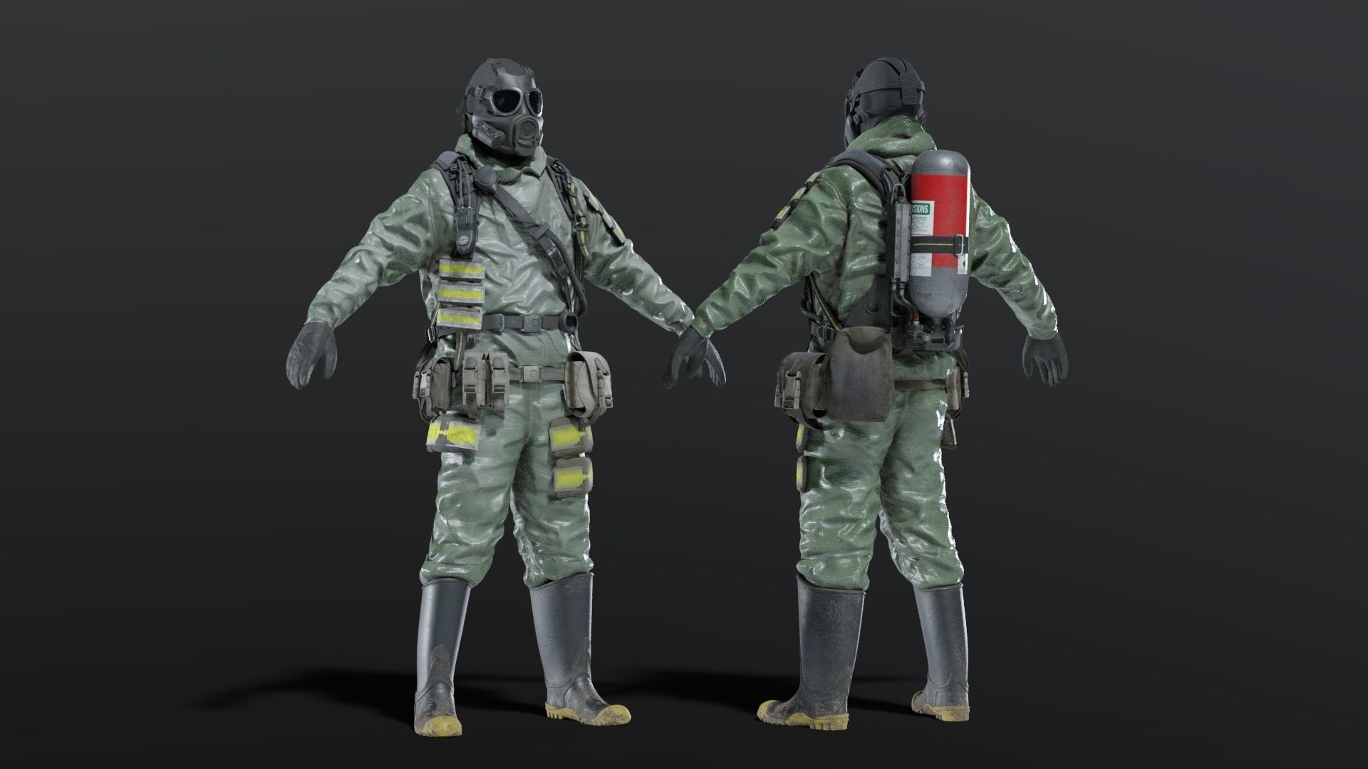 HAZMAT NBC Suit Rigged 3D model_21