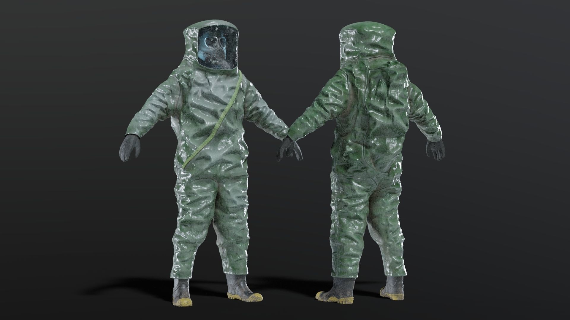 HAZMAT NBC Suit Rigged 3D model_22