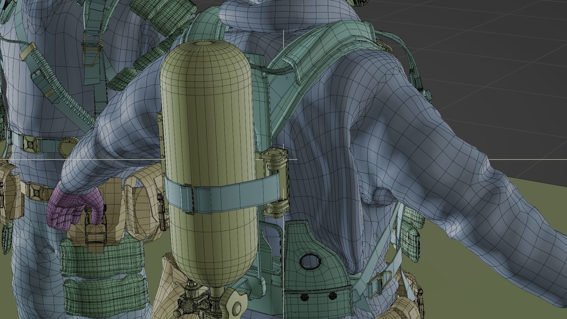 HAZMAT NBC Suit Rigged 3D model_26