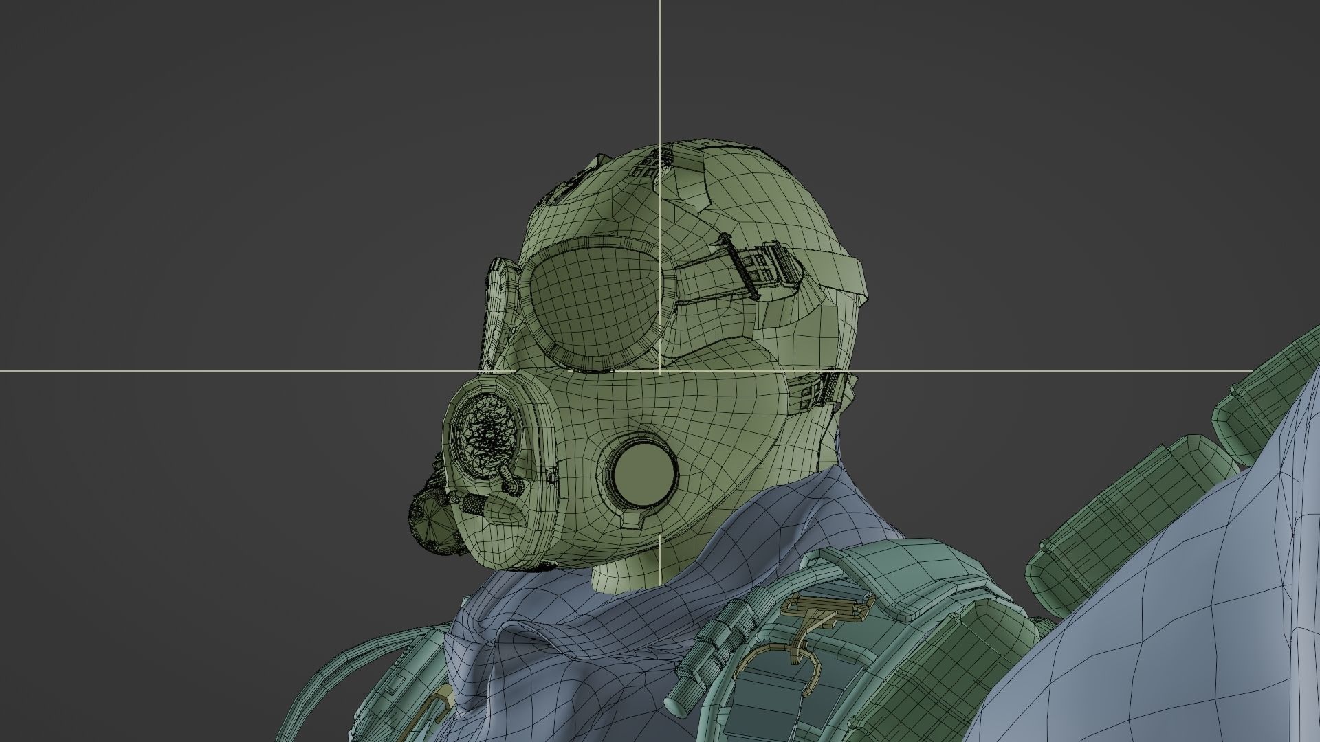 HAZMAT NBC Suit Rigged 3D model_27