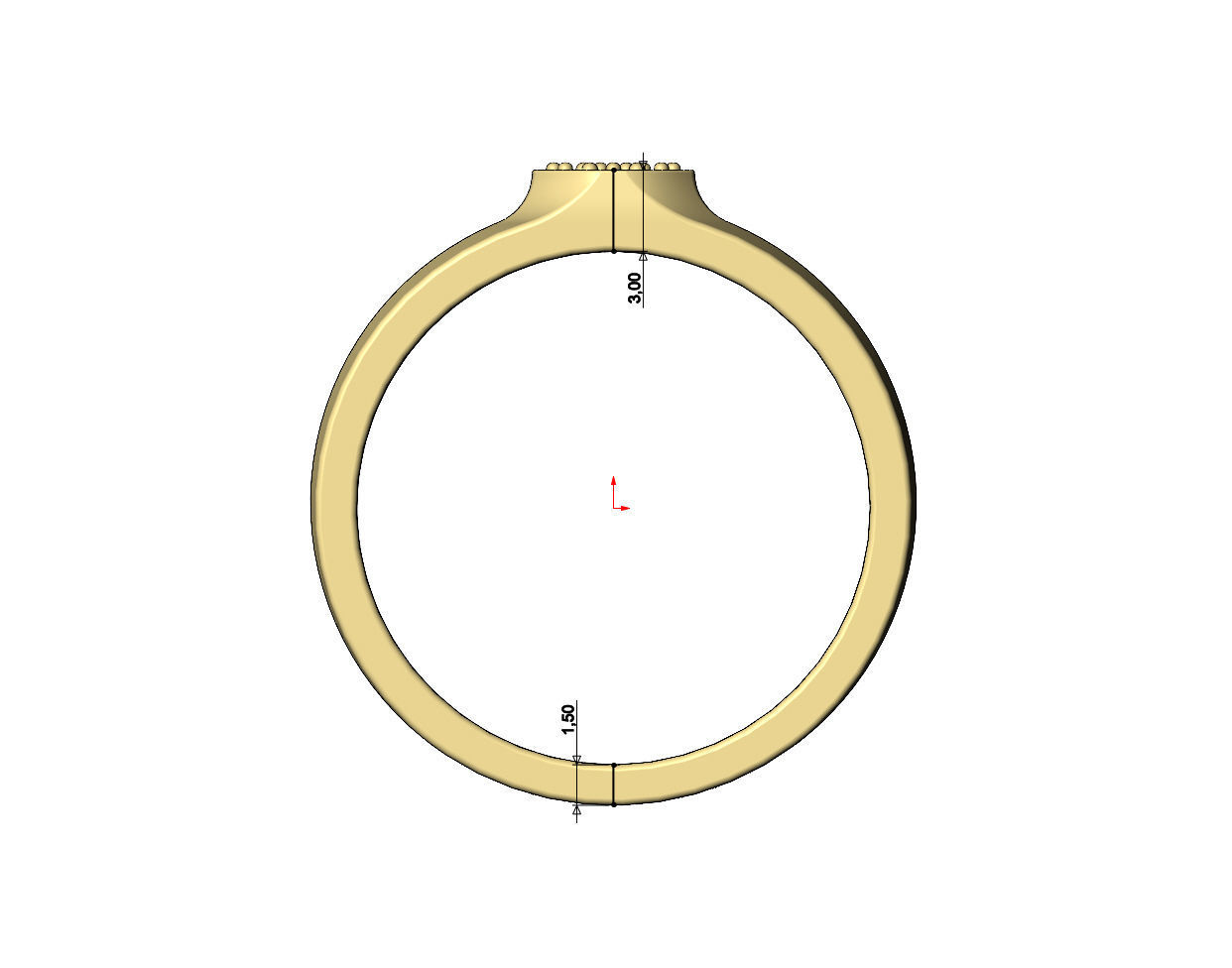 Small Diamond Octagonal ring US sizes 5to9 3D print model_7