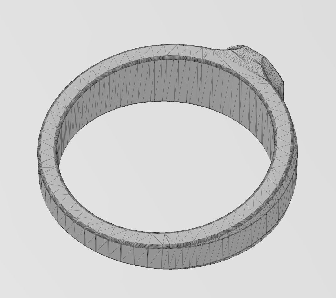 Small Diamond Octagonal ring US sizes 5to9 3D print model_14