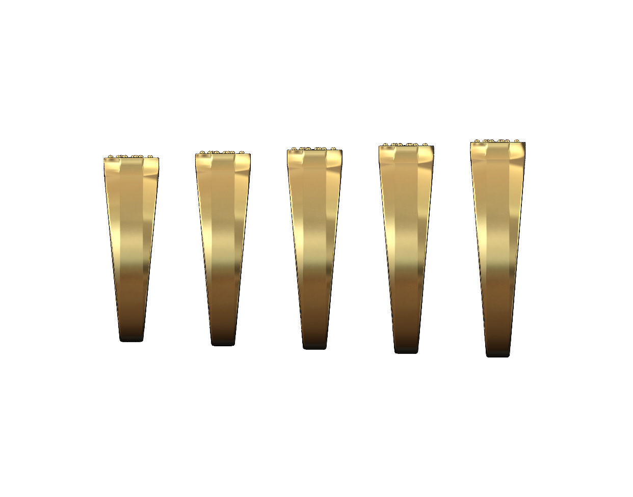 Small Diamond Octagonal ring US sizes 5to9 3D print model_2