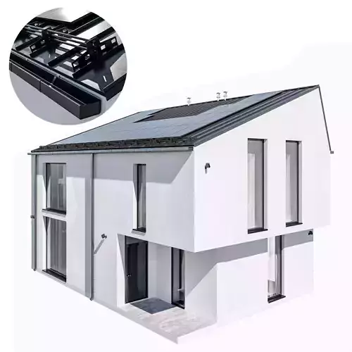 Modern house 20 at night 3D model