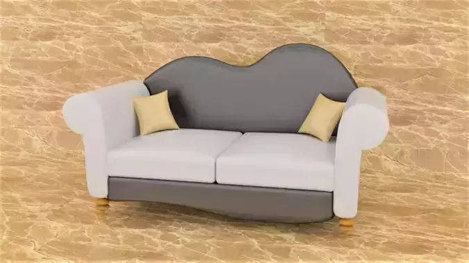 Sofa Low Poly model