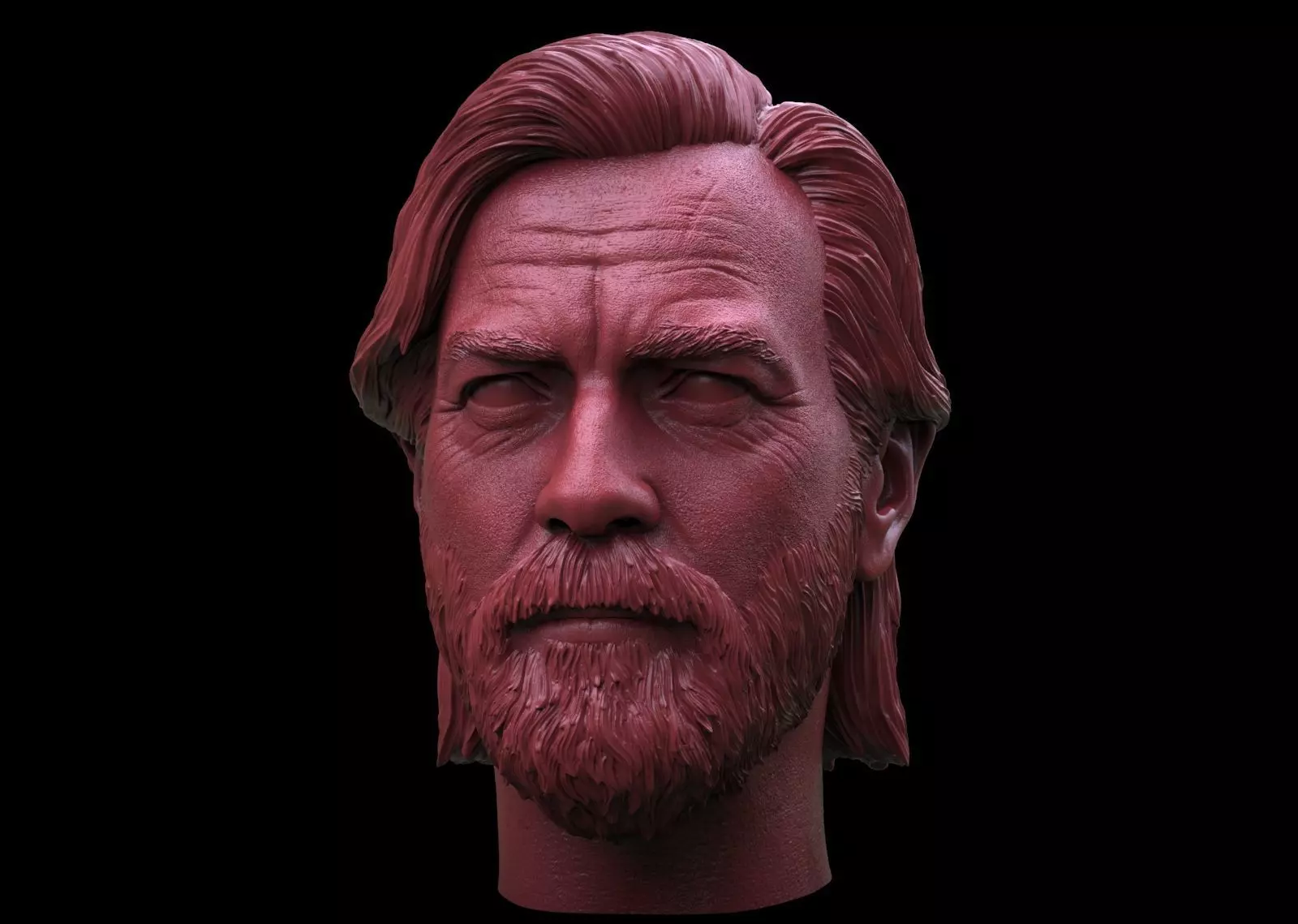 Obi- Wan Kenobi - Ewan McGregor Head 3D print model_0