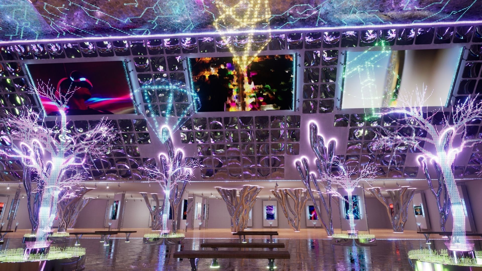 NFT Gallery Showroom Low-poly 3D model_14