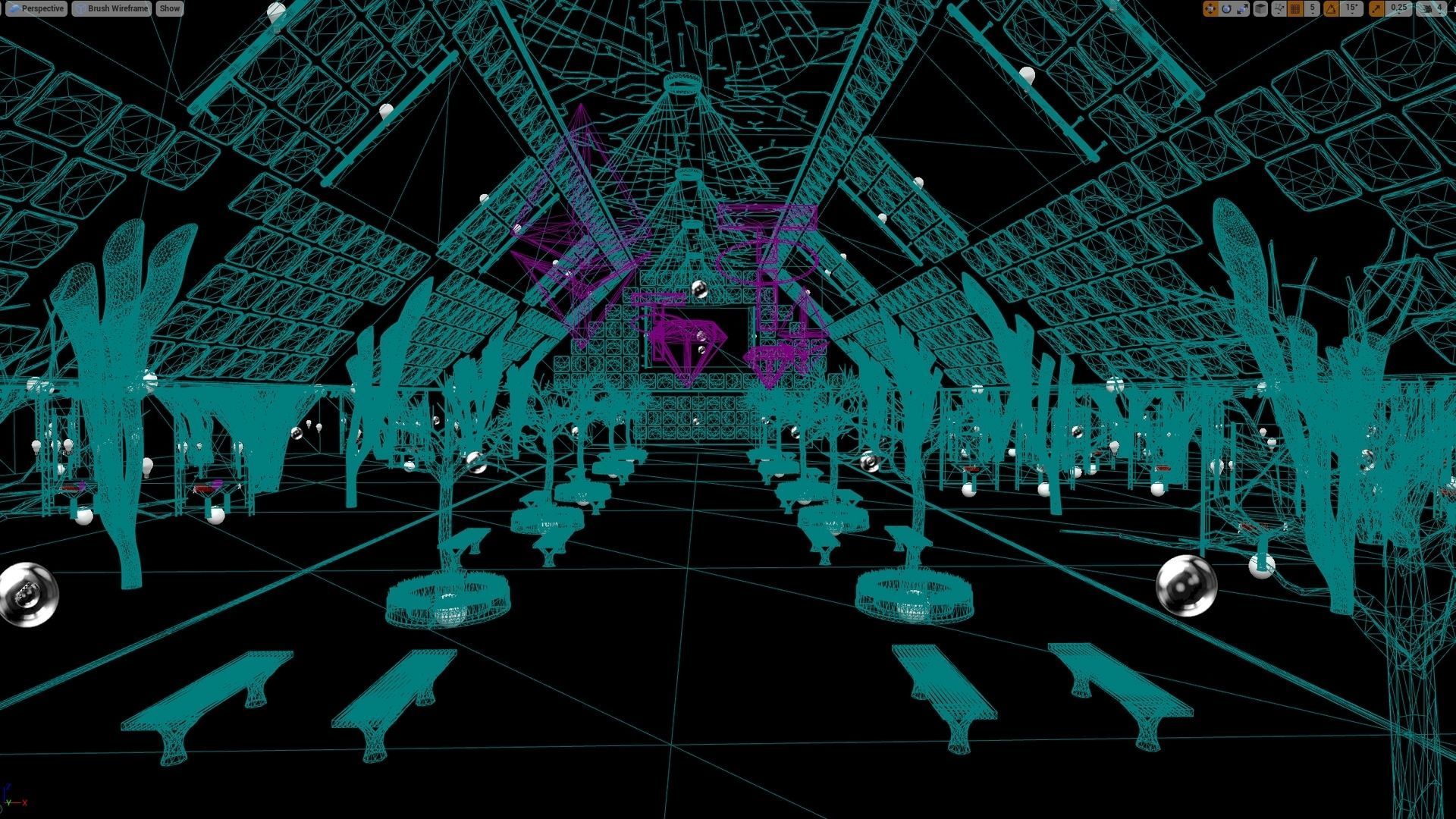 NFT Gallery Showroom Low-poly 3D model_17