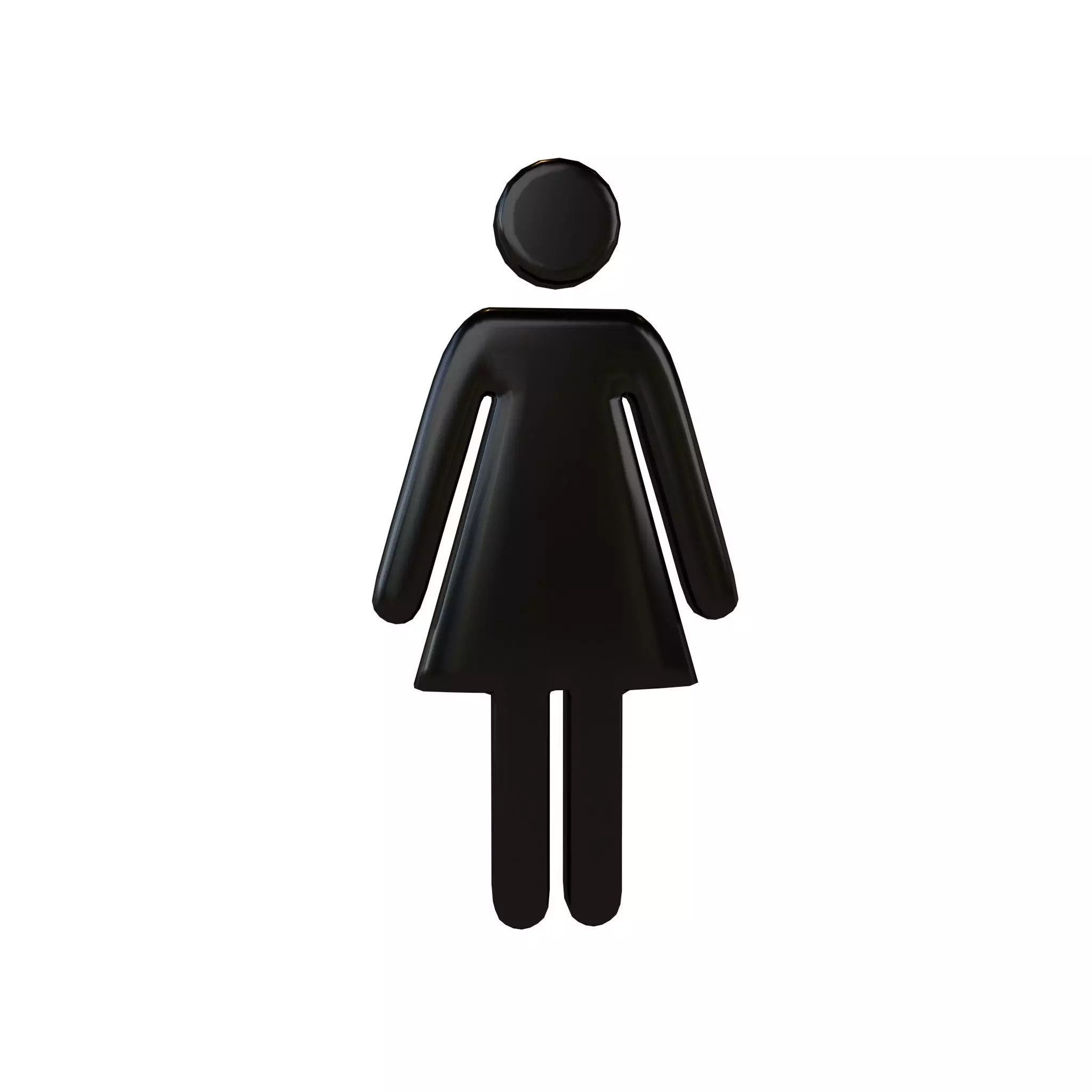 Girl Symbol v5 002 Low-poly 3D model_0