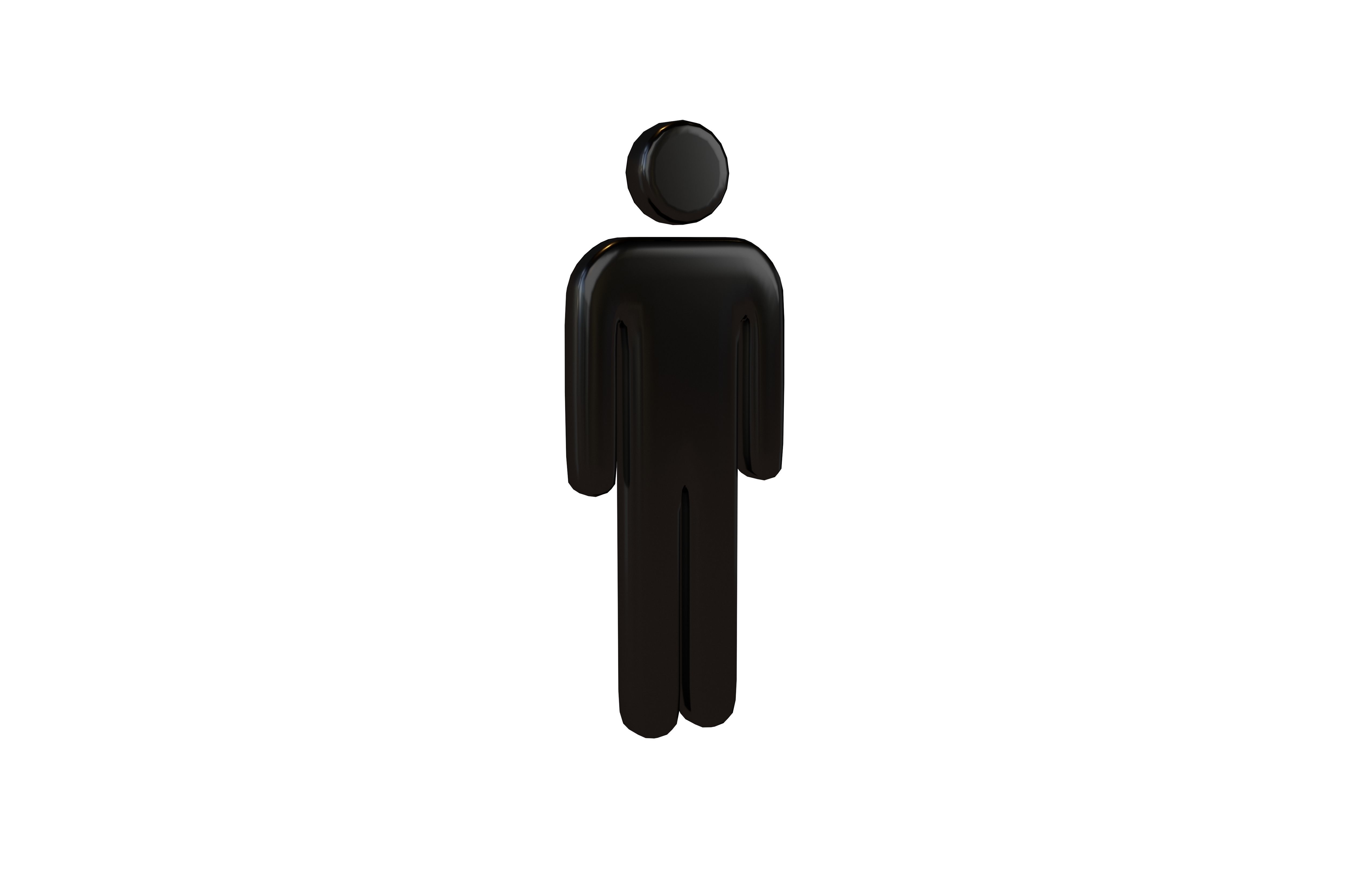 Boy Symbol v5 002 Low-poly 3D model_1