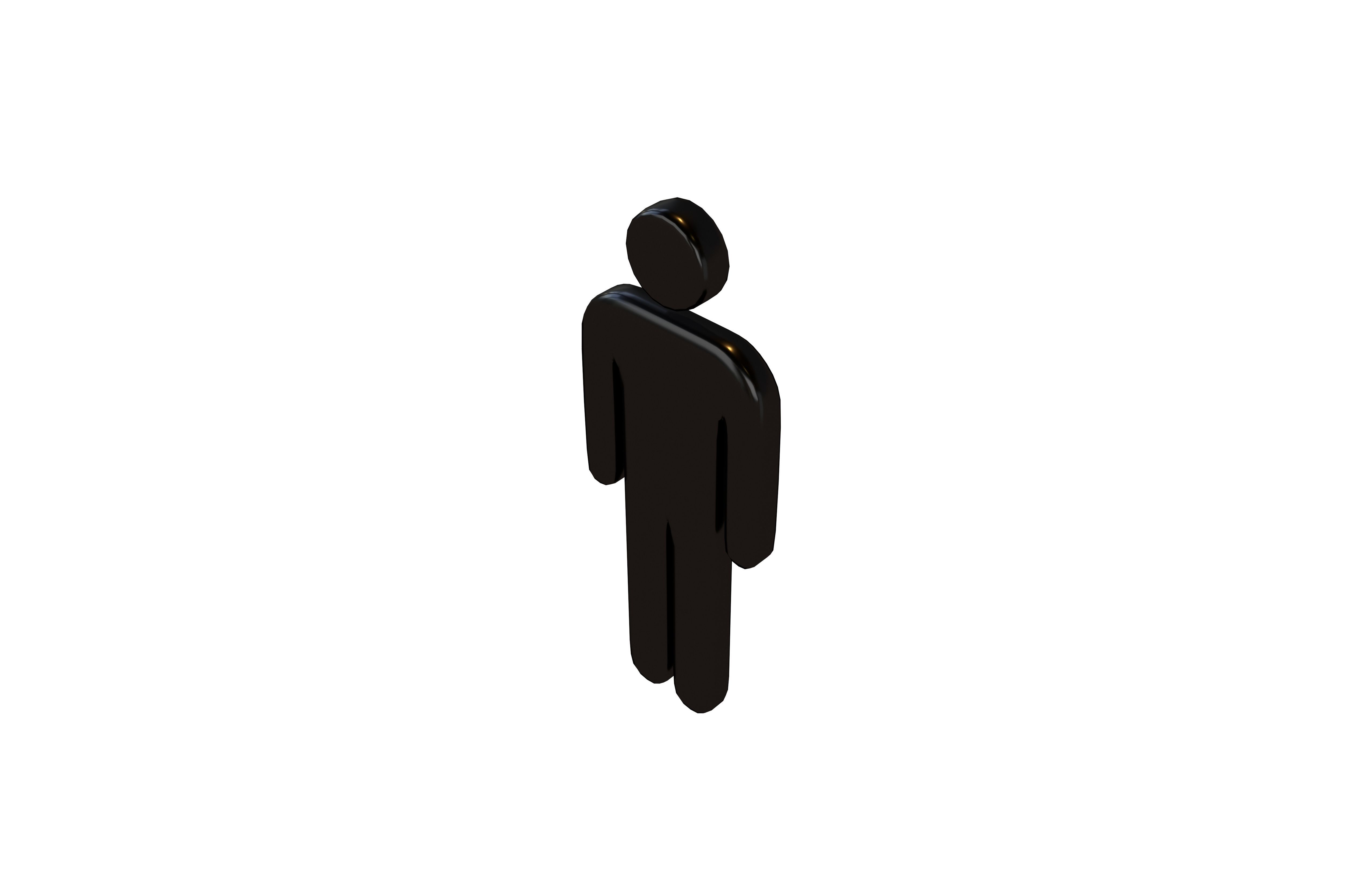 Boy Symbol v5 002 Low-poly 3D model_2