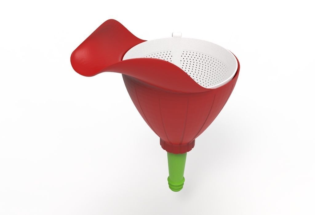 facilitator funnel -bottle funnel 3D print model_13
