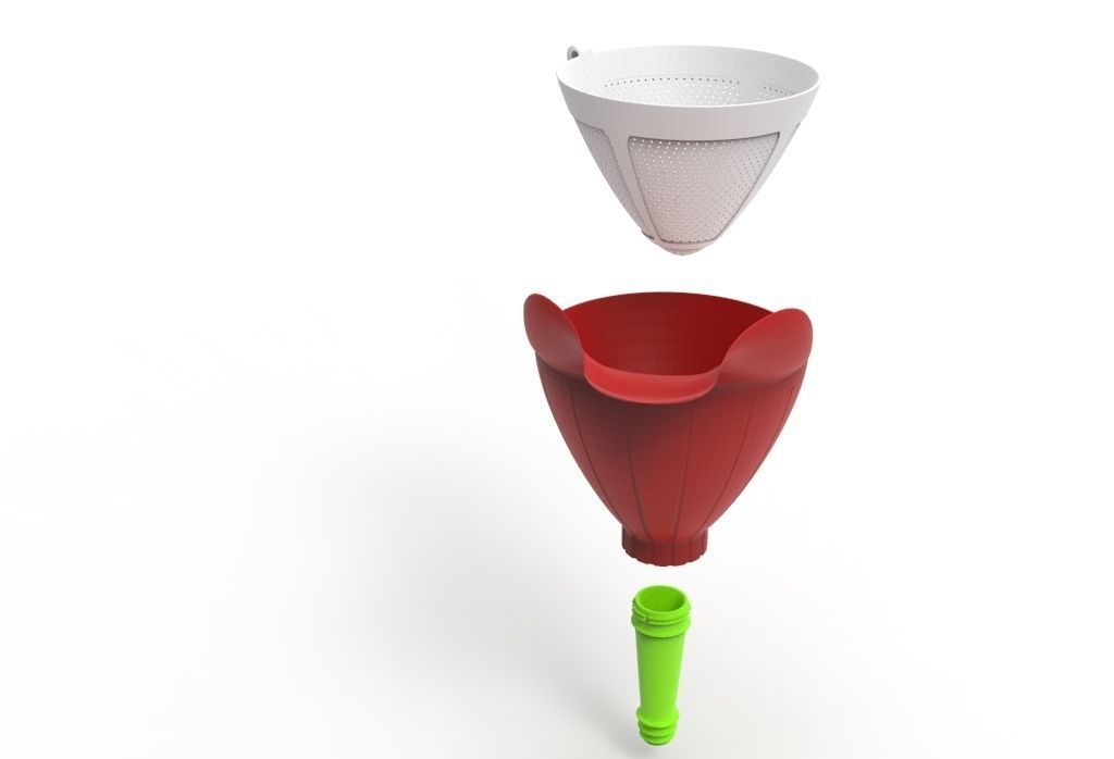 facilitator funnel -bottle funnel 3D print model_4