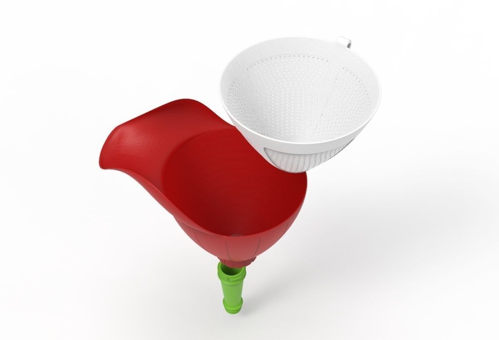 facilitator funnel -bottle funnel 3D print model_1