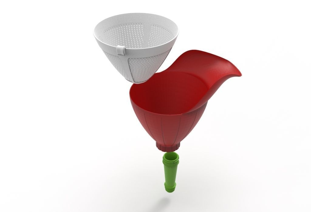 facilitator funnel -bottle funnel 3D print model_2