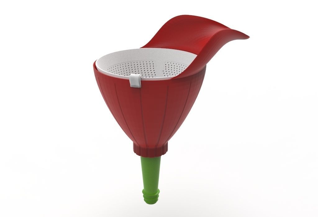 facilitator funnel -bottle funnel 3D print model_9