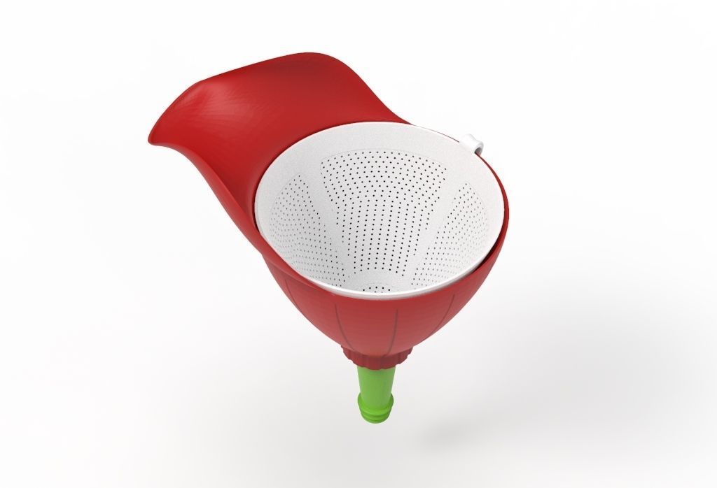 facilitator funnel -bottle funnel 3D print model_14