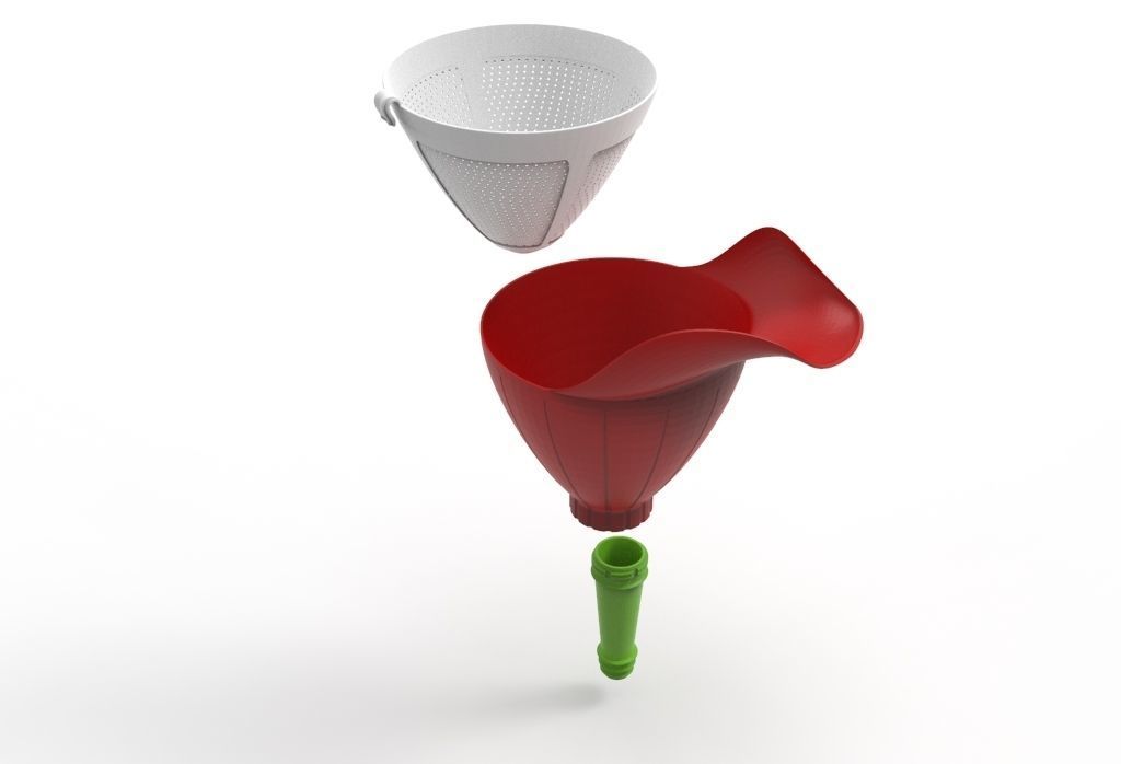 facilitator funnel -bottle funnel 3D print model_5