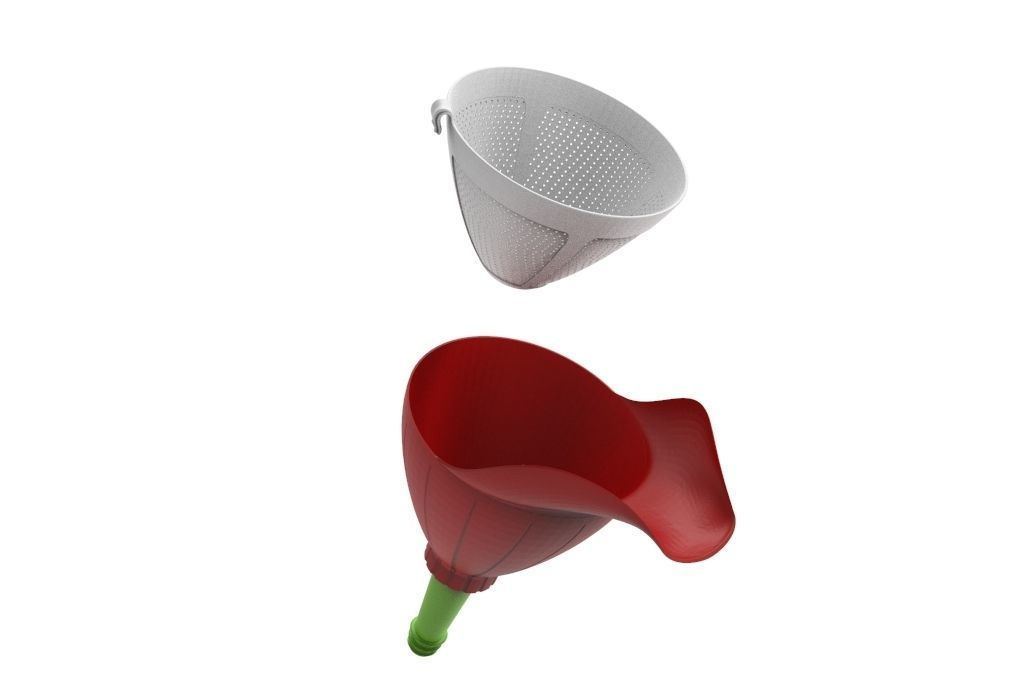 facilitator funnel -bottle funnel 3D print model_17