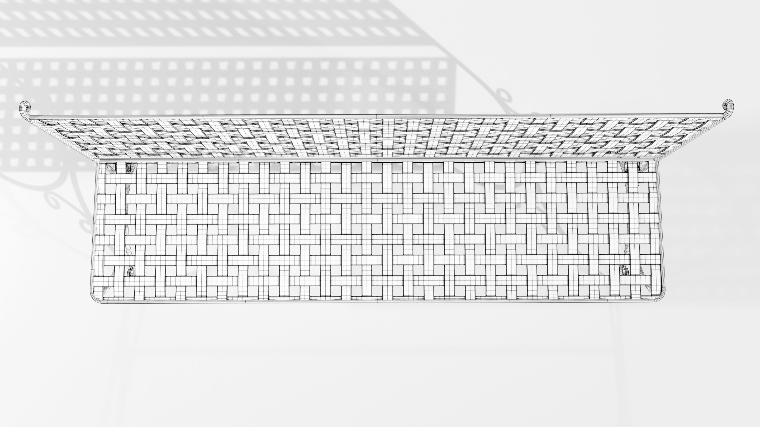 Wrought Iron Bench 3D model_20