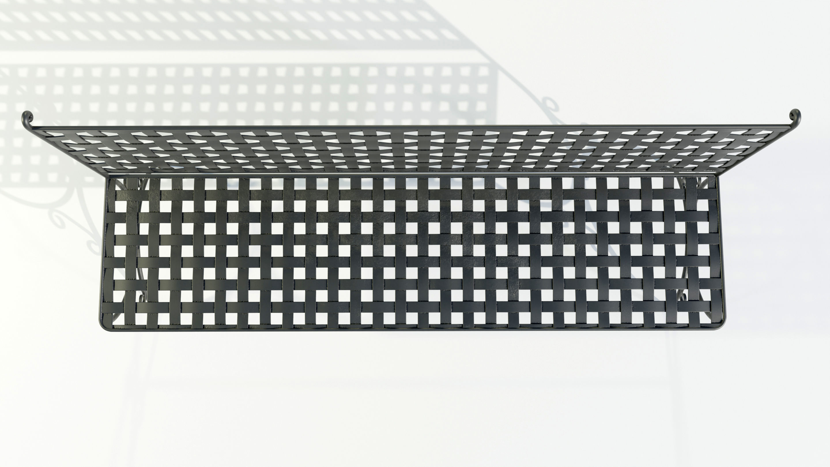 Wrought Iron Bench 3D model_10